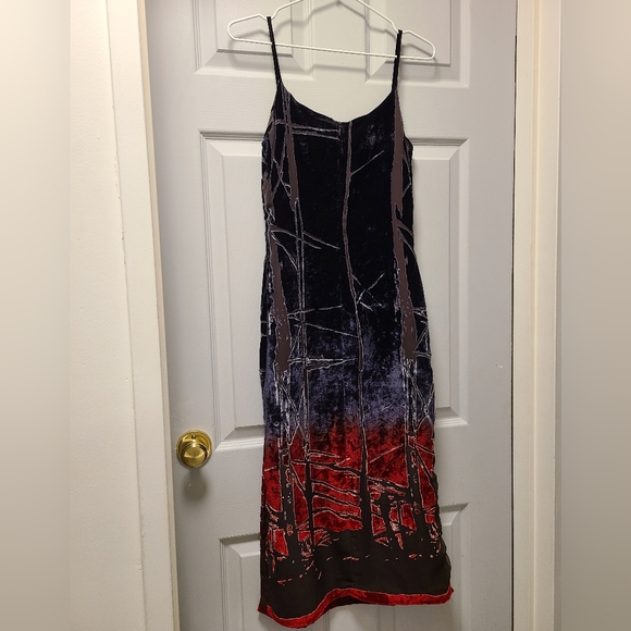 [SOLD]Vintage Tessuto burnt velvet dress, sz S - Picture 4 of 4
